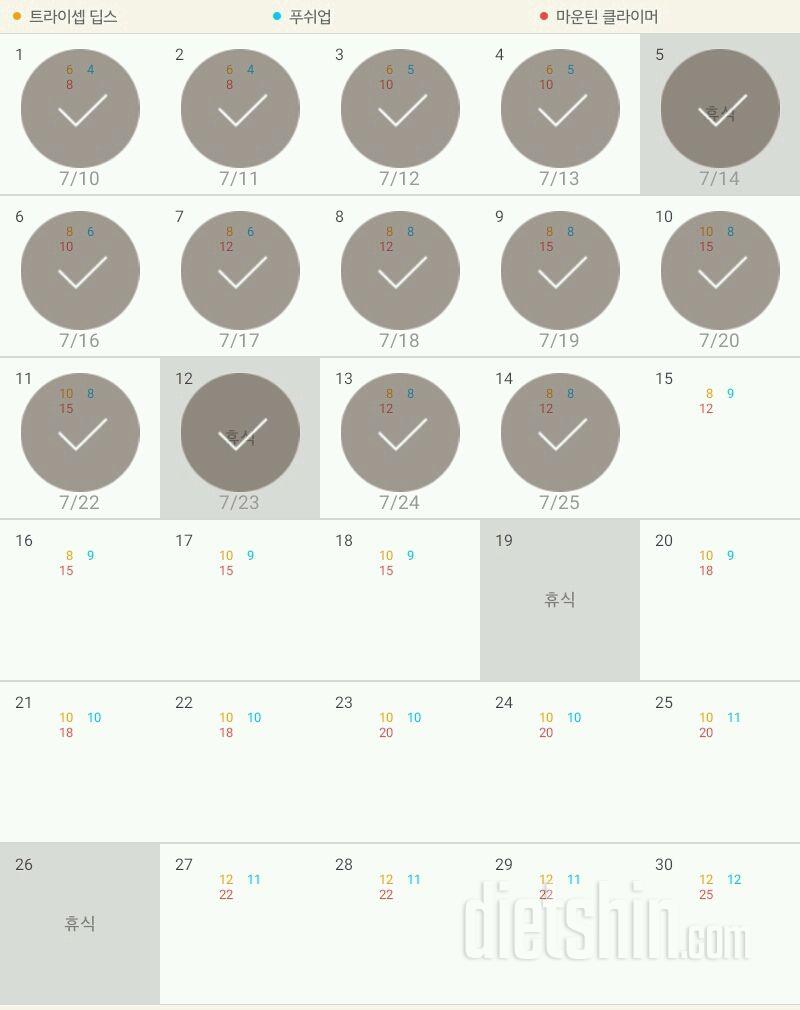 30일 슬림한 팔 14일차 성공!