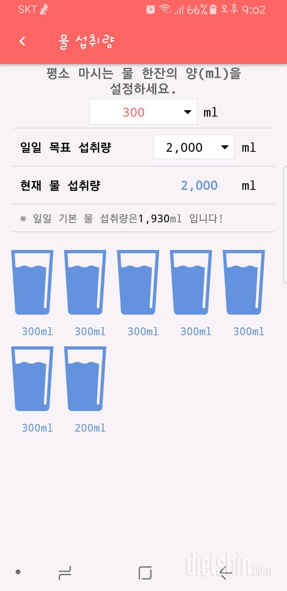 30일 하루 2L 물마시기 47일차 성공!