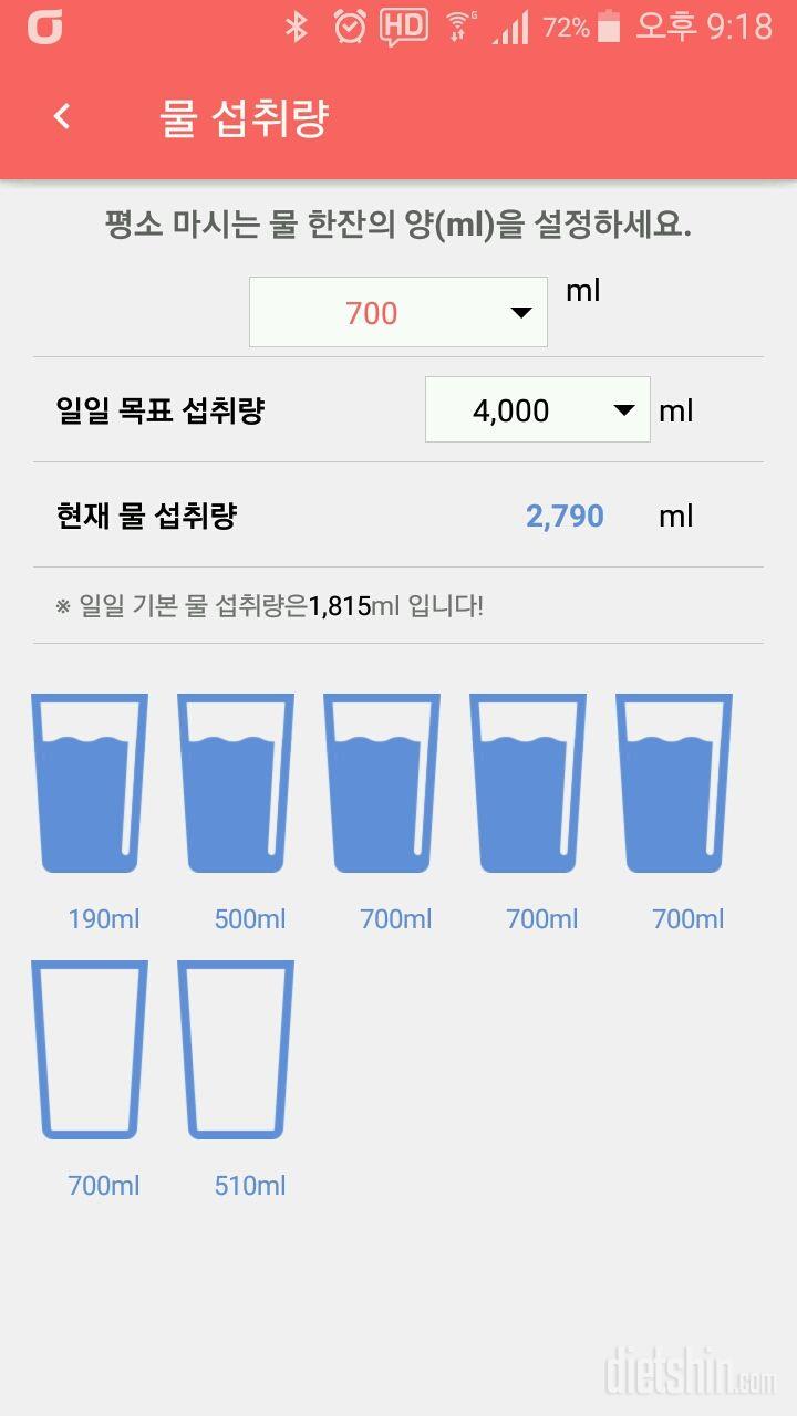 30일 하루 2L 물마시기 237일차 성공!