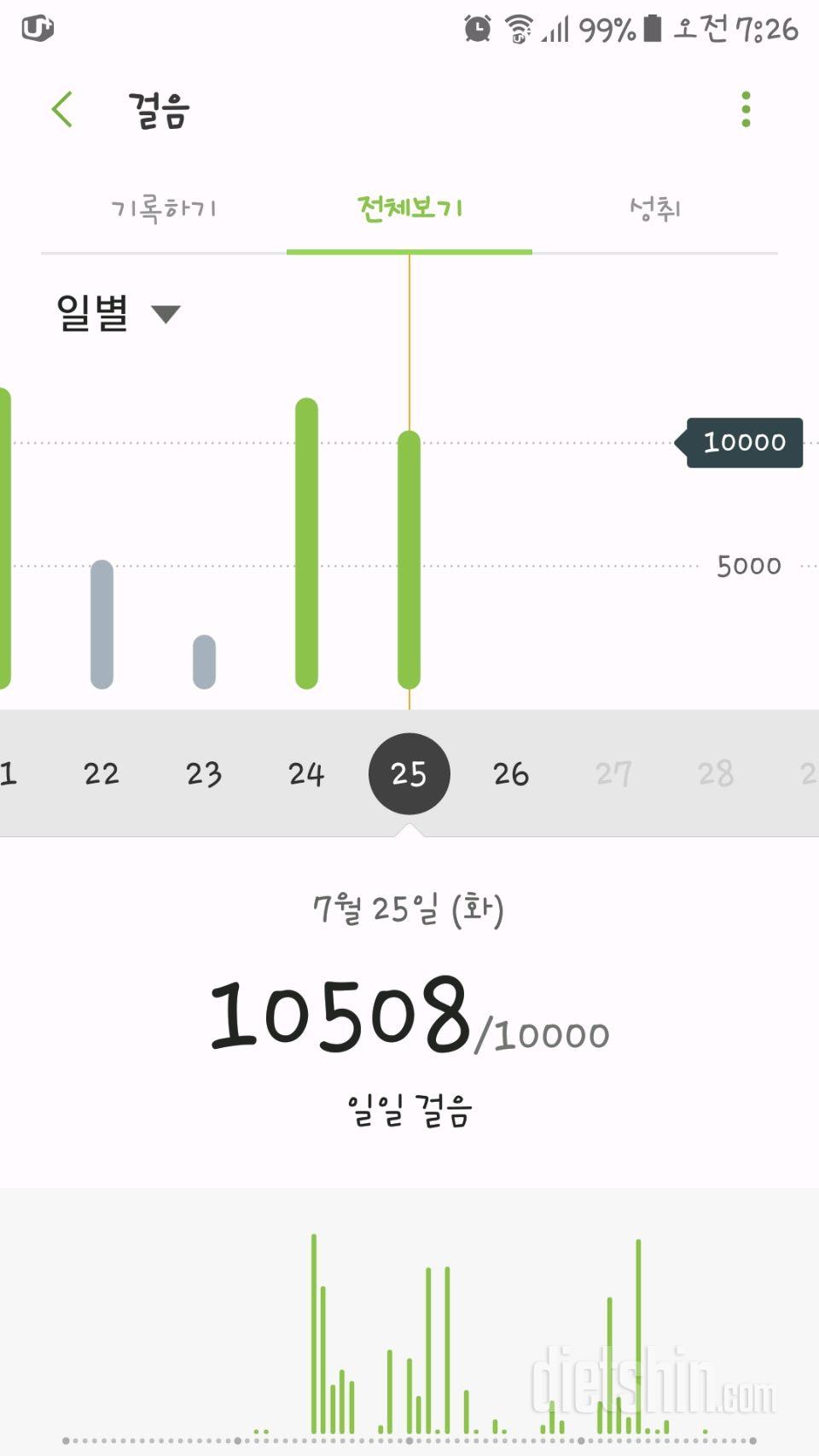 30일 만보 걷기 21일차 성공!