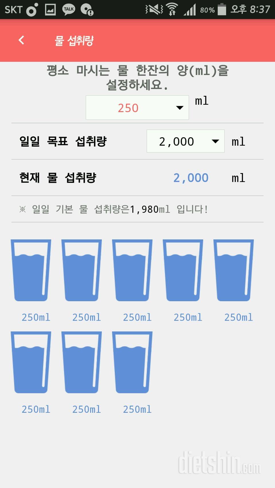 30일 하루 2L 물마시기 19일차 성공!