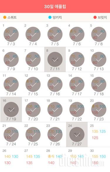 30일 애플힙 54일차 성공!