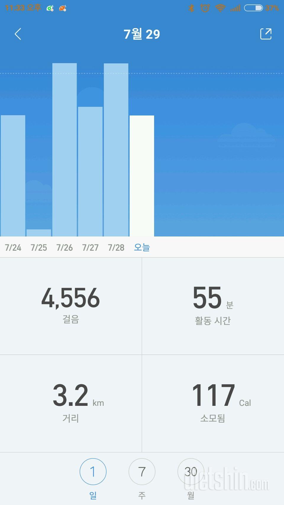 30일 만보 걷기 4일차 실패