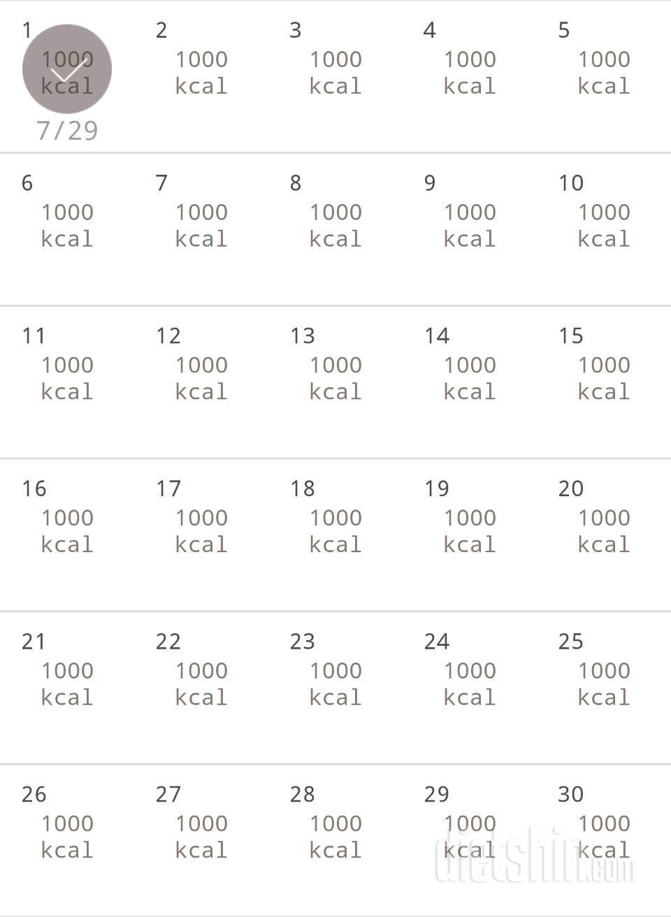 30일 1,000kcal 식단 151일차 성공!