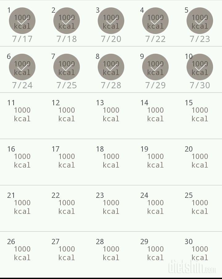 30일 1,000kcal 식단 130일차 성공!