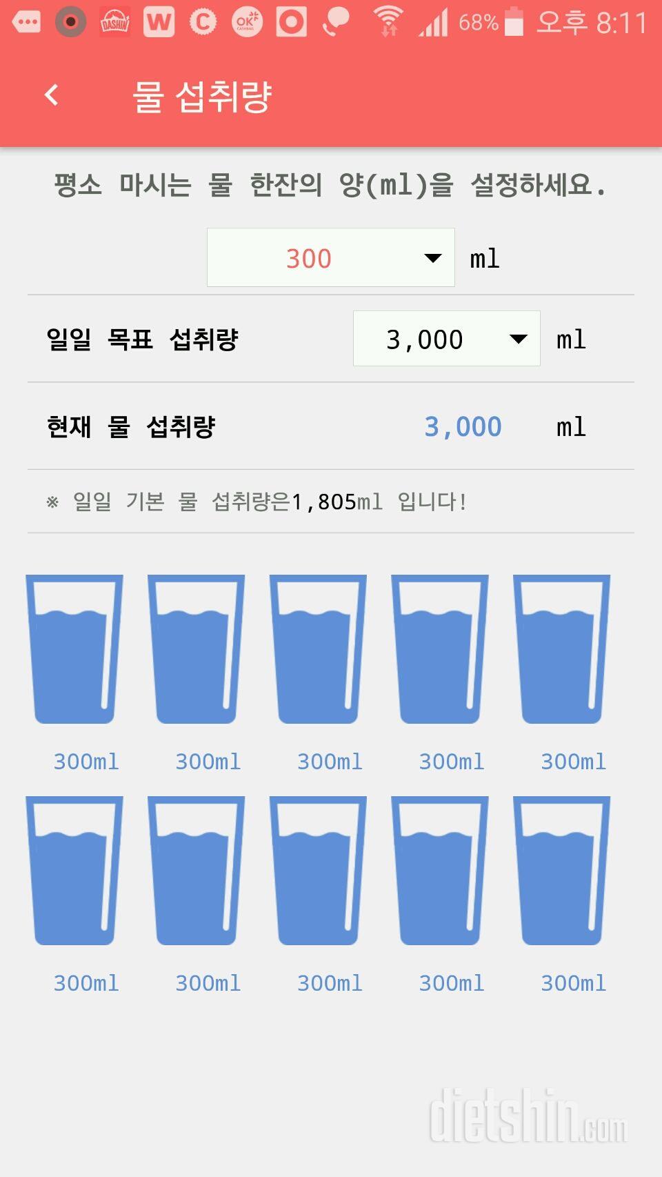 30일 하루 2L 물마시기 88일차 성공!