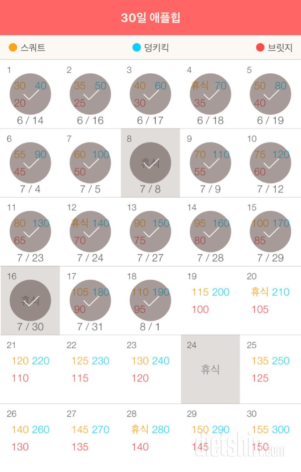 30일 애플힙 48일차 성공!