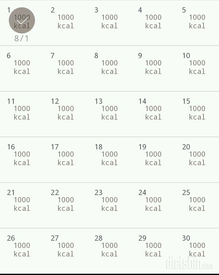 30일 1,000kcal 식단 121일차 성공!