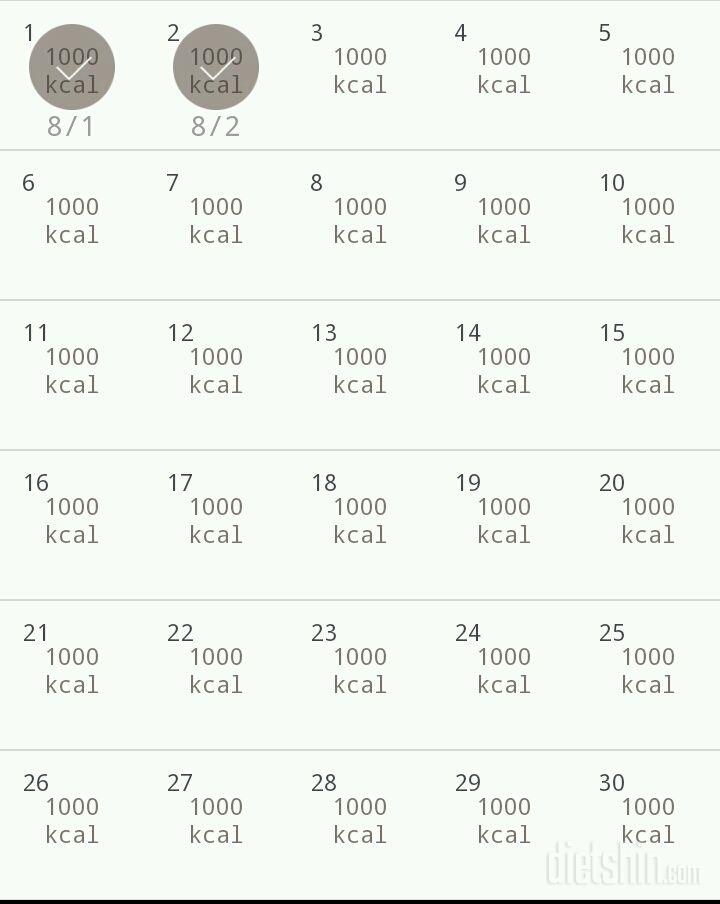 30일 1,000kcal 식단 122일차 성공!