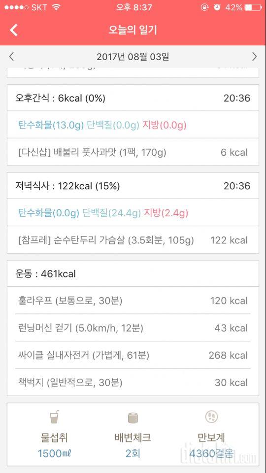 30일 밀가루 끊기 8일차 성공!