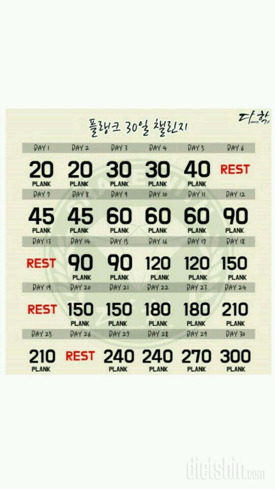 30일 플랭크 1일차 성공!