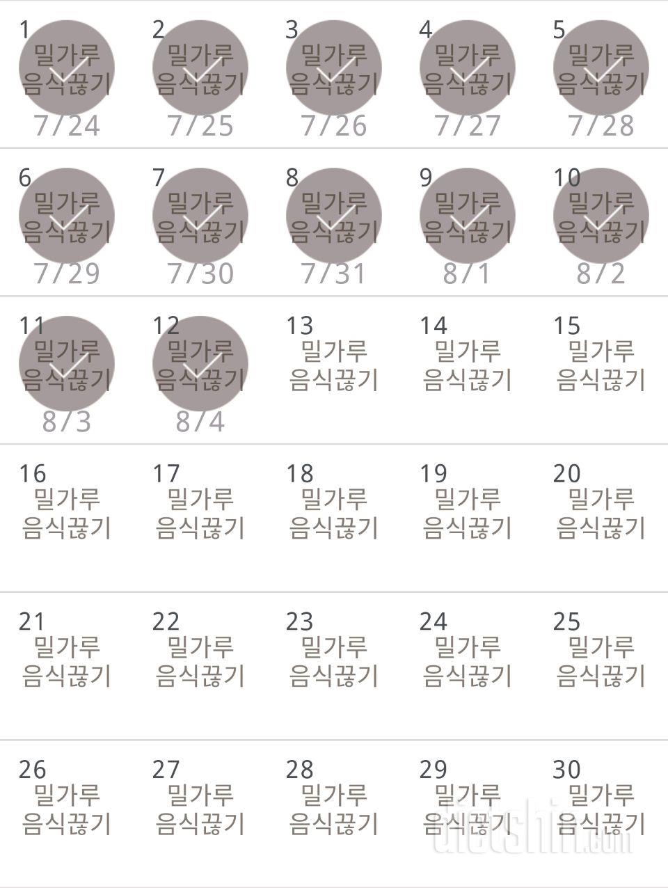 30일 밀가루 끊기 42일차 성공!