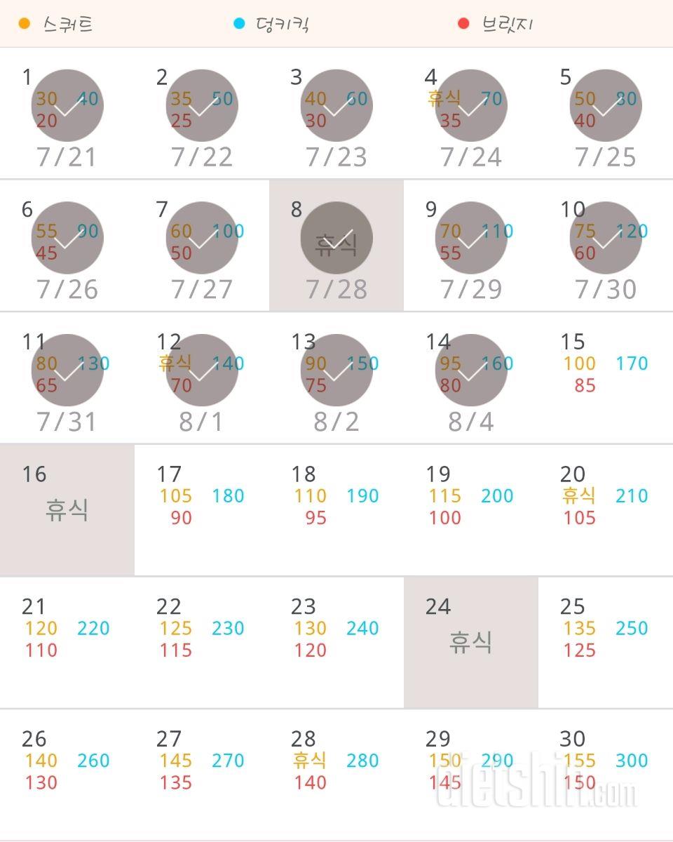 30일 애플힙 14일차 성공!