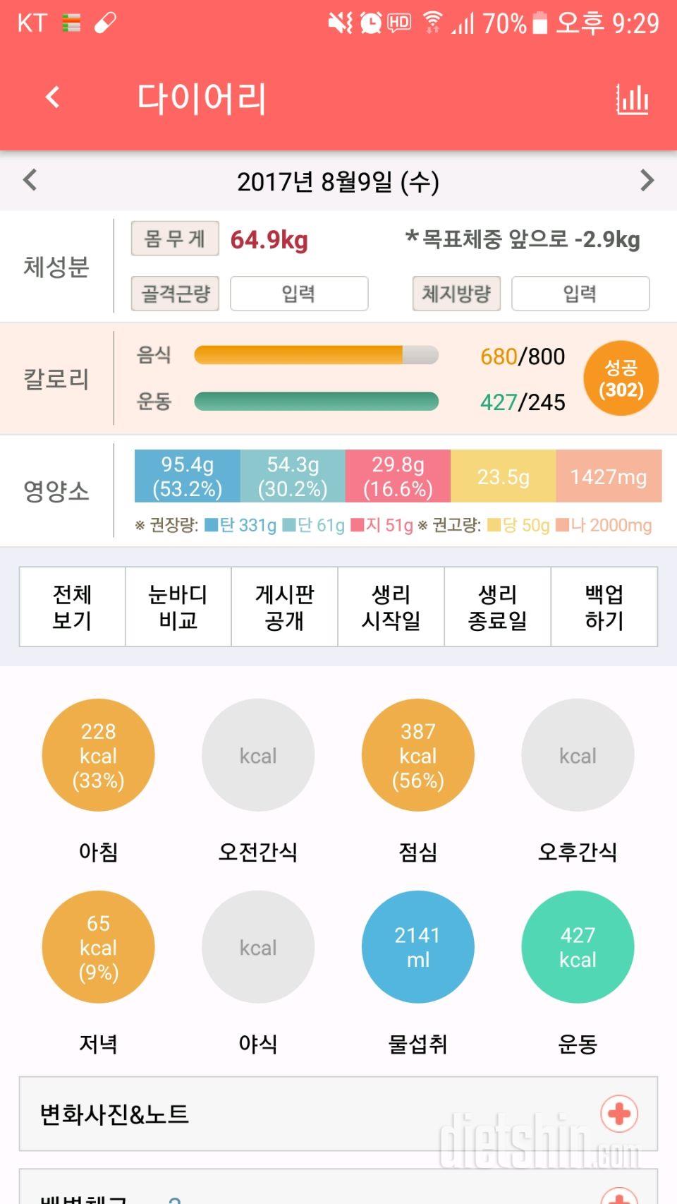 30일 당줄이기 7일차 성공!