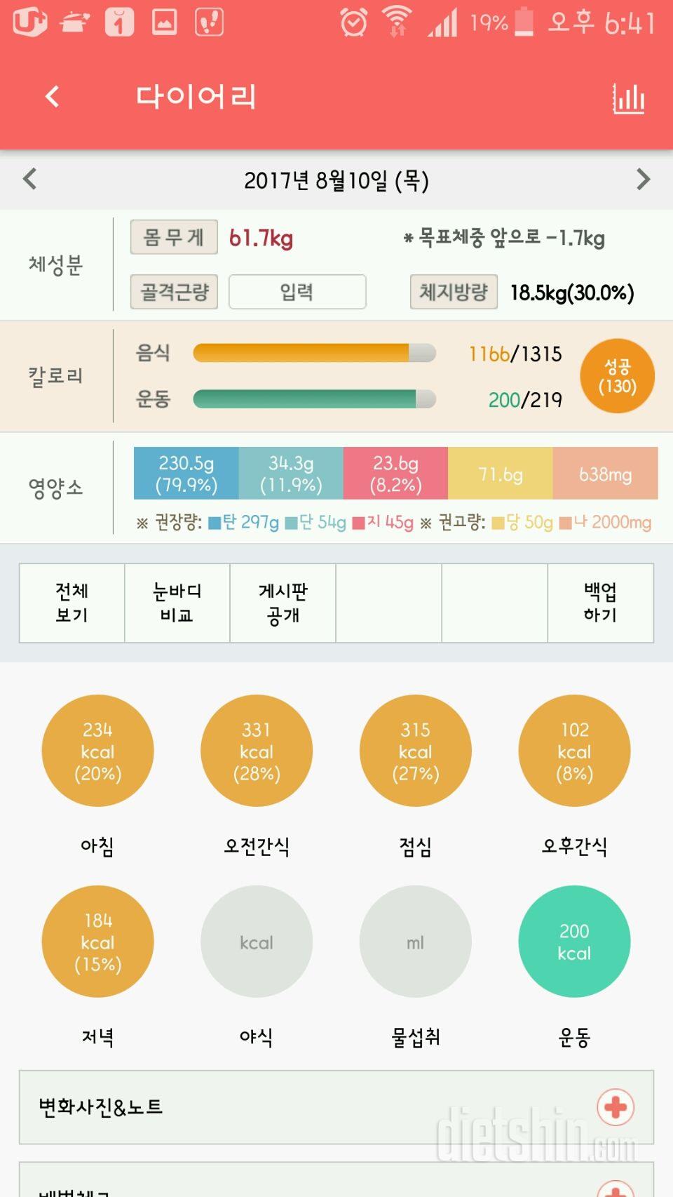 30일 야식끊기 4일차 성공!