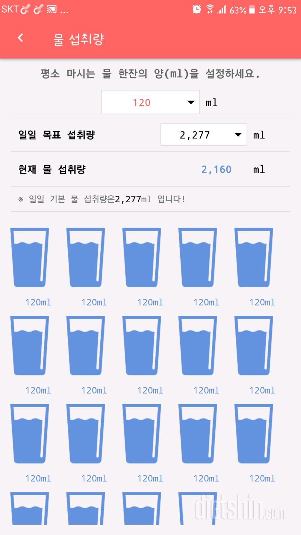 30일 하루 2L 물마시기 2일차 성공!