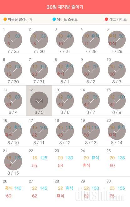 30일 체지방 줄이기 21일차 성공!