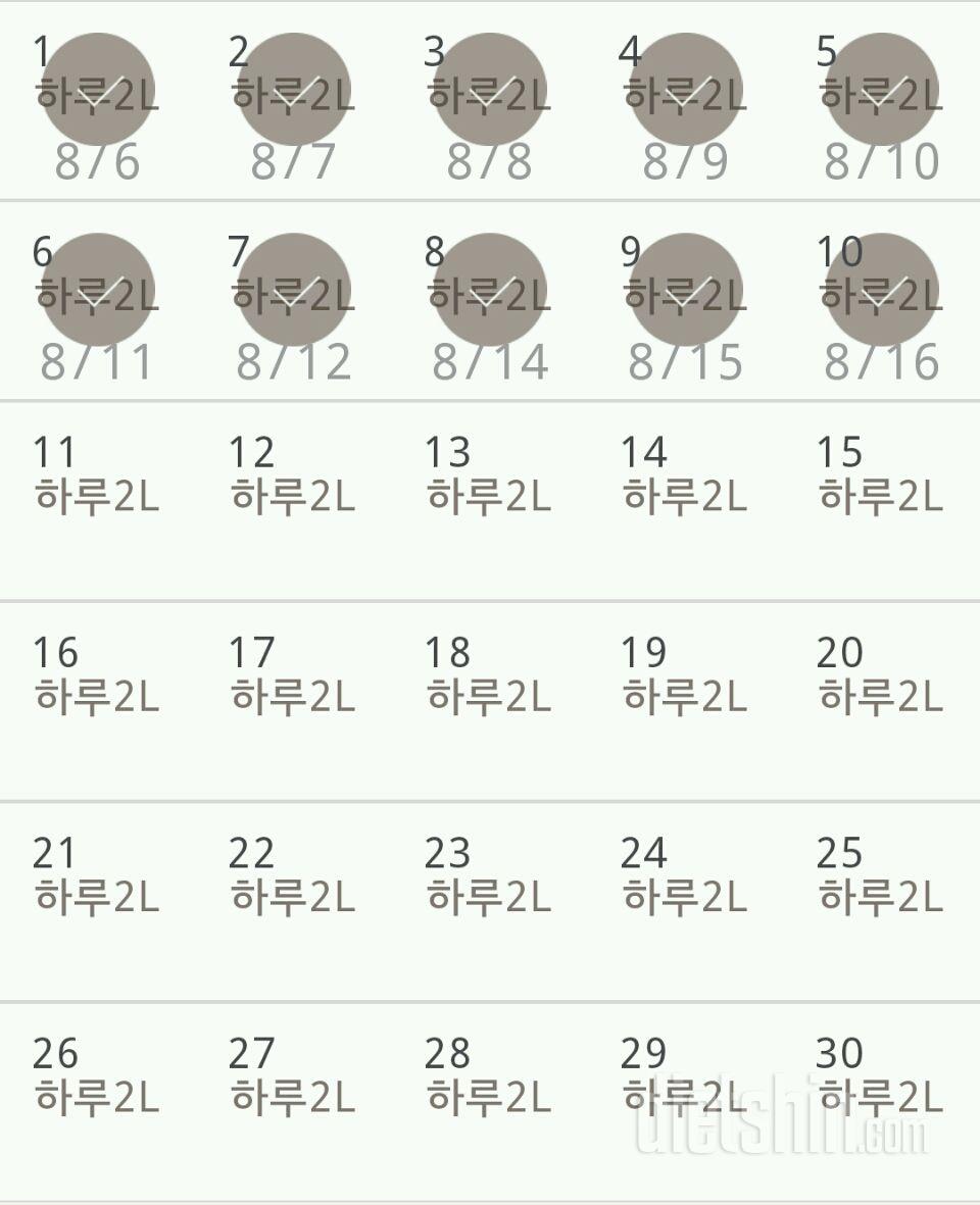 30일 하루 2L 물마시기 10일차 성공!