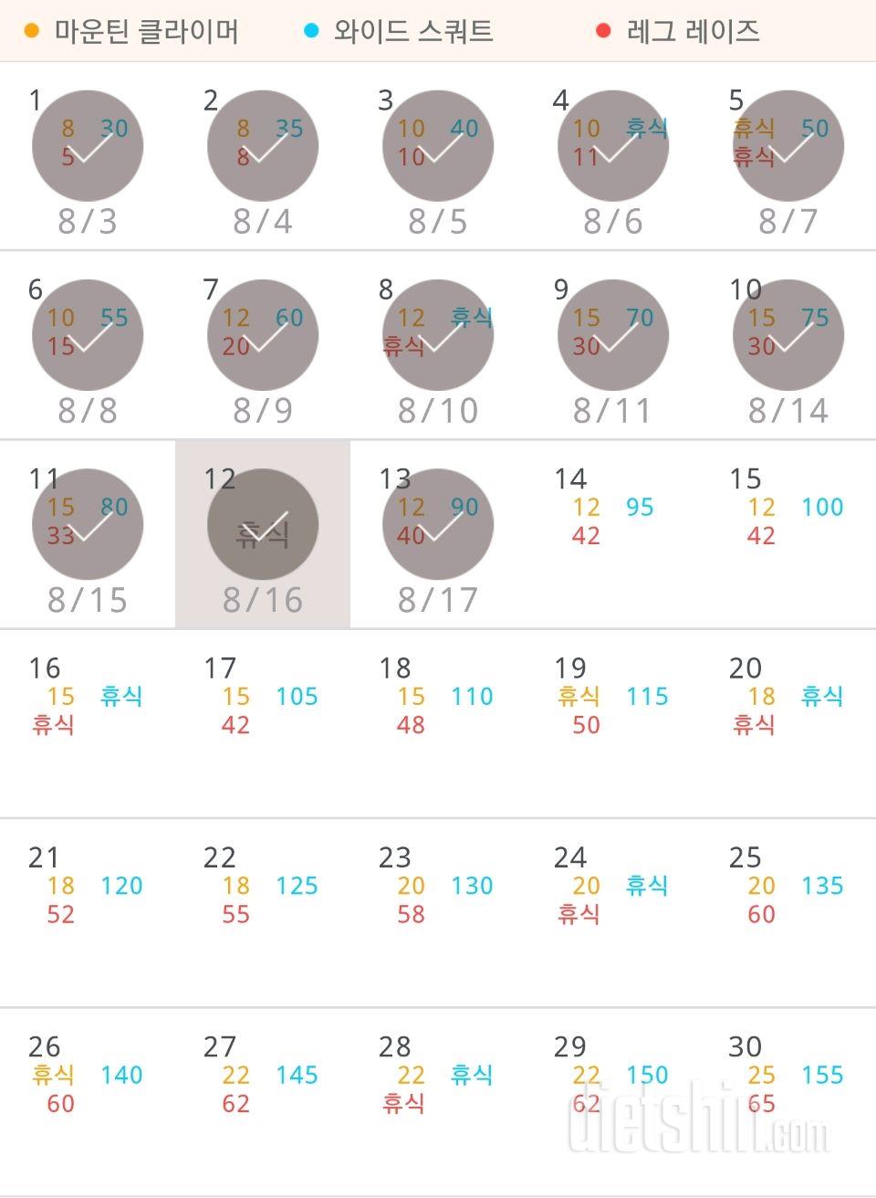 30일 체지방 줄이기 13일차 성공!