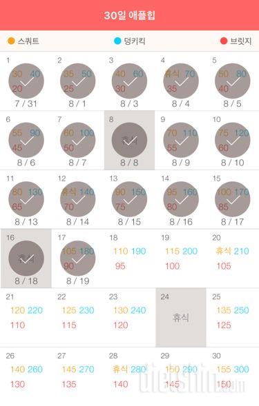 30일 애플힙 47일차 성공!