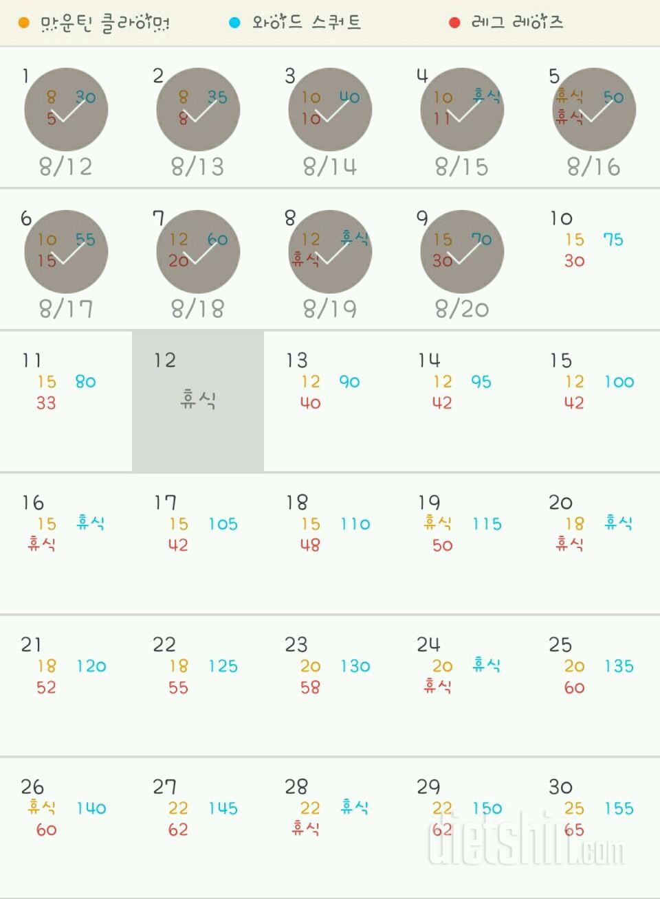 30일 체지방 줄이기 9일차 성공!