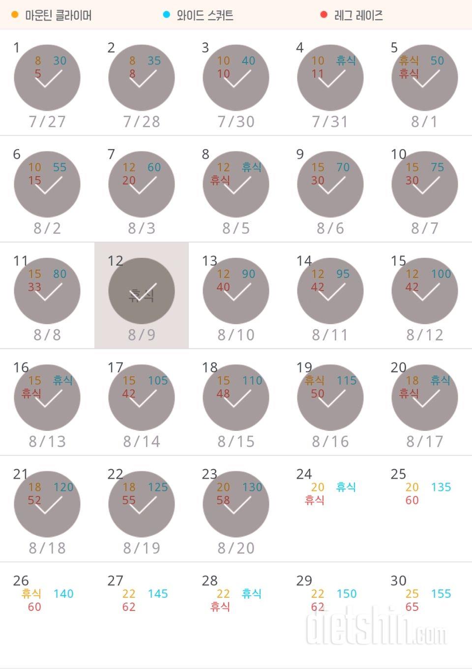 30일 체지방 줄이기 23일차 성공!