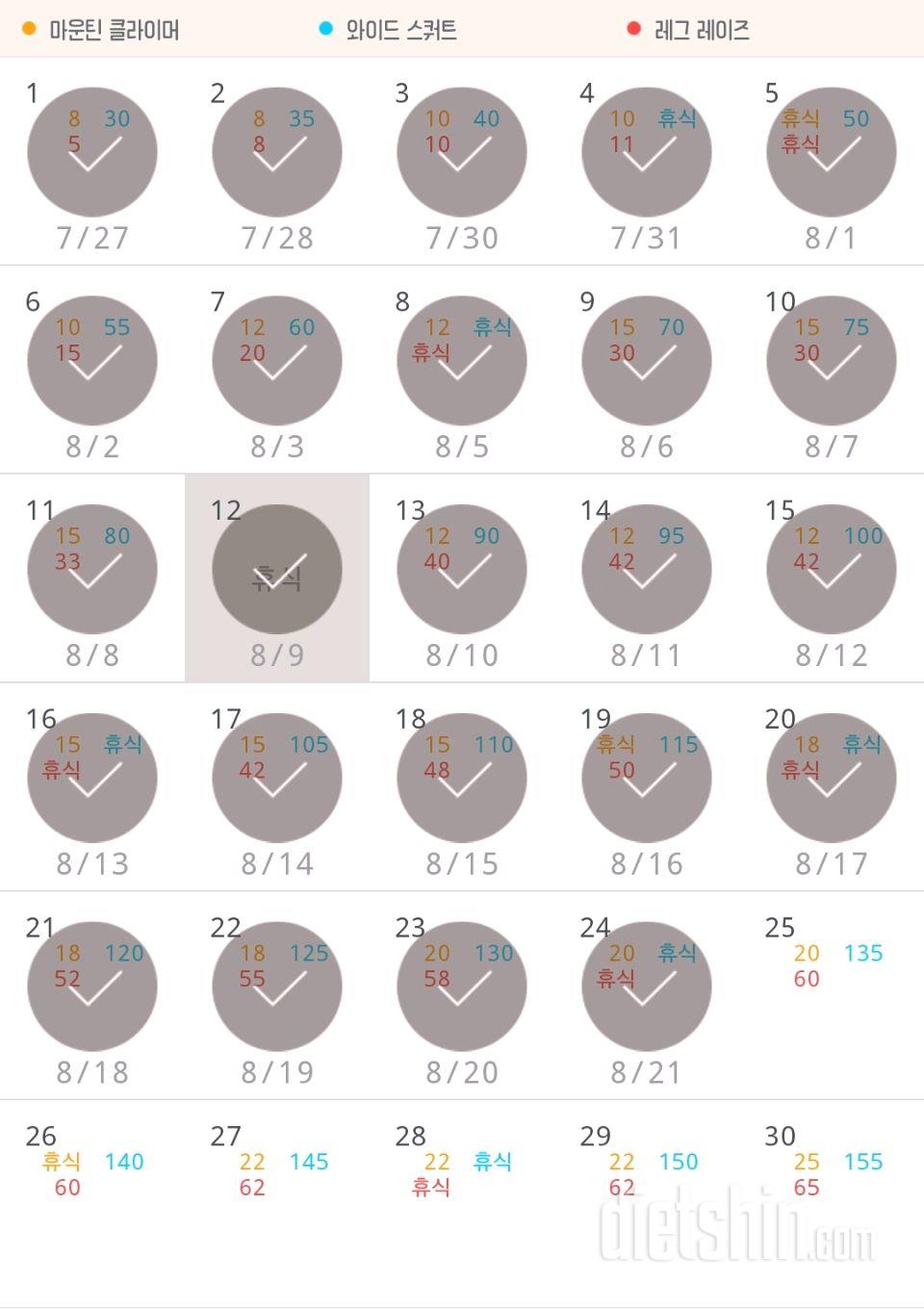 30일 체지방 줄이기 24일차 성공!