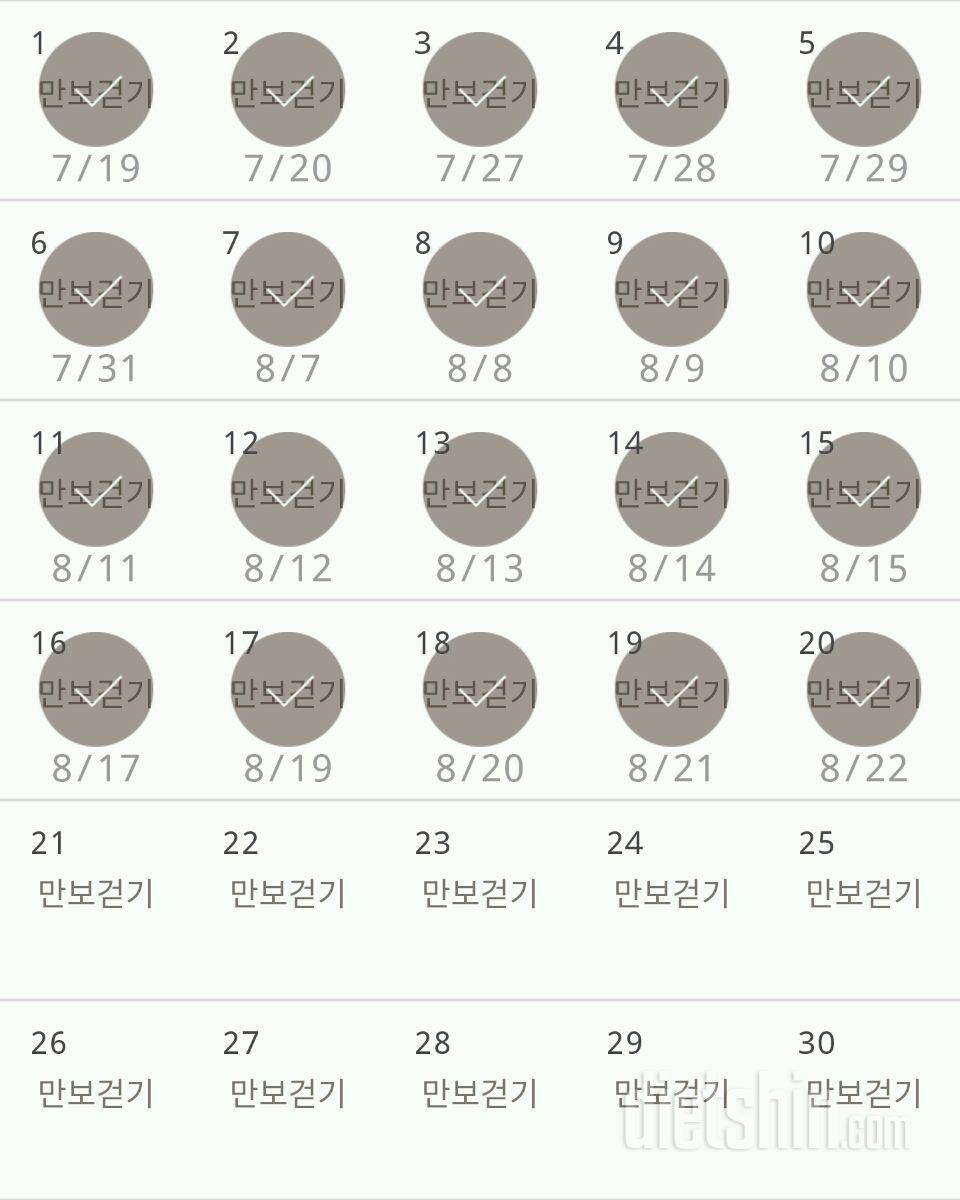 30일 만보 걷기 80일차 성공!