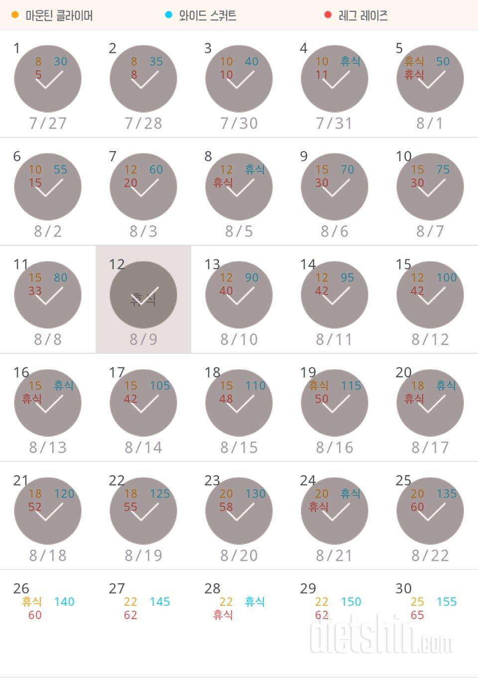 30일 체지방 줄이기 25일차 성공!