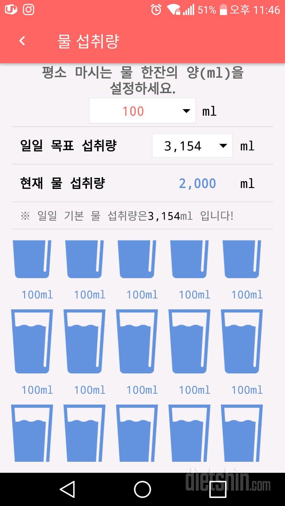 30일 하루 2L 물마시기 106일차 성공!