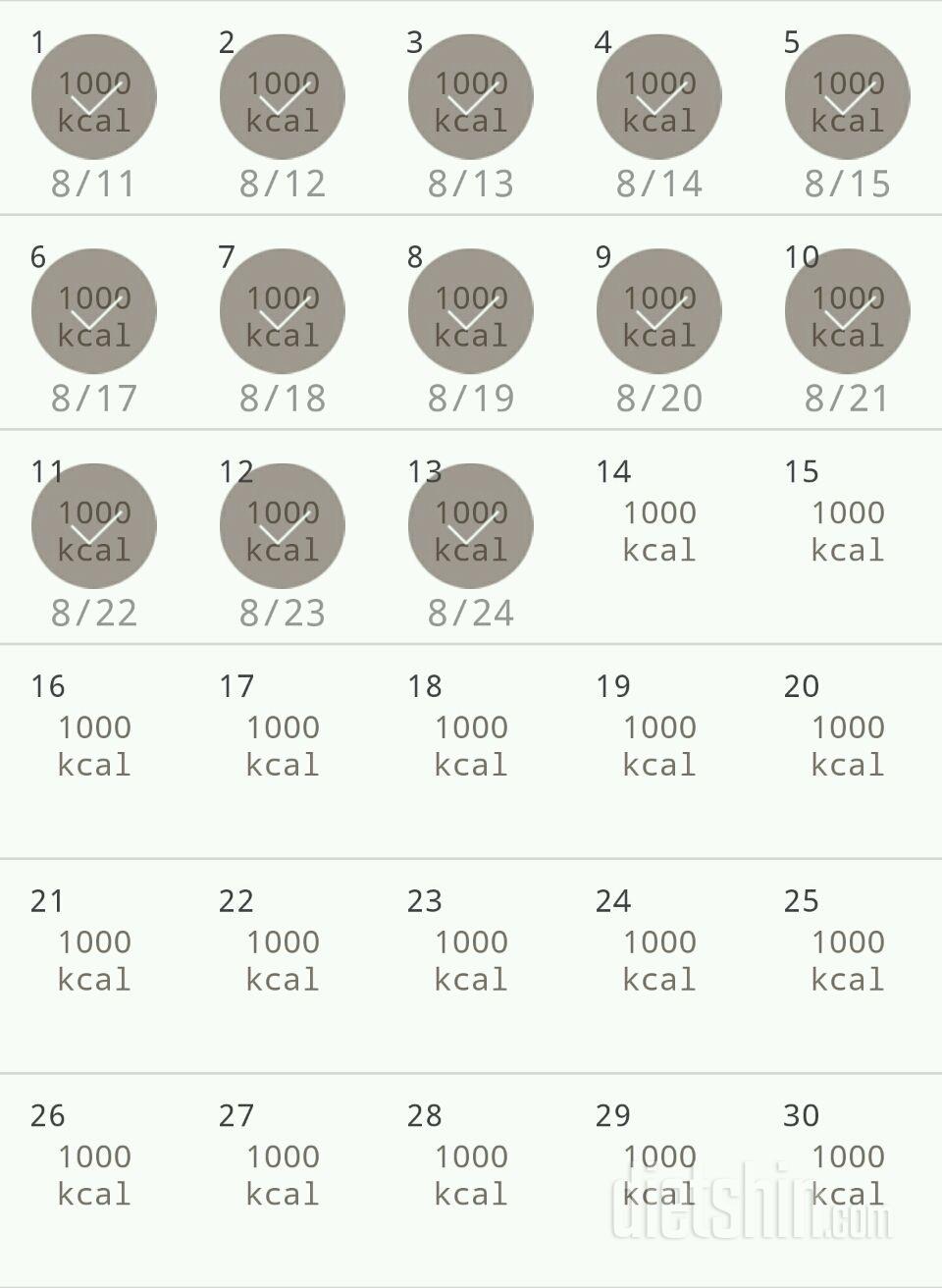 30일 1,000kcal 식단 43일차 성공!