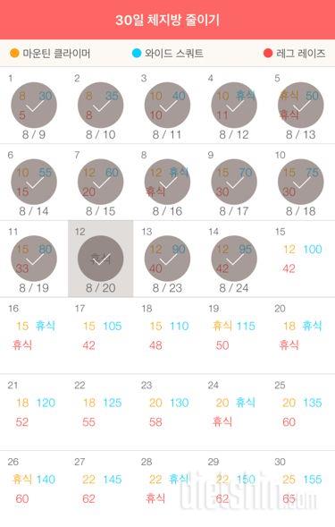 30일 체지방 줄이기 14일차 성공!