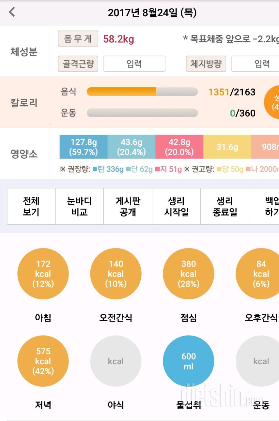 30일 당줄이기 8일차 성공!