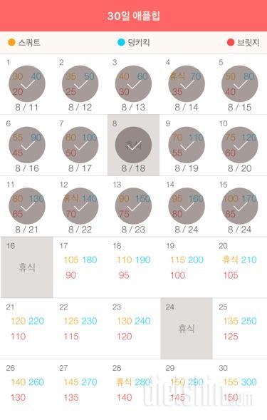 30일 애플힙 15일차 성공!