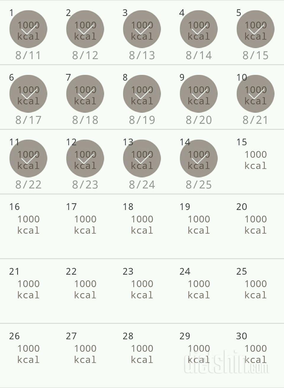 30일 1,000kcal 식단 44일차 성공!