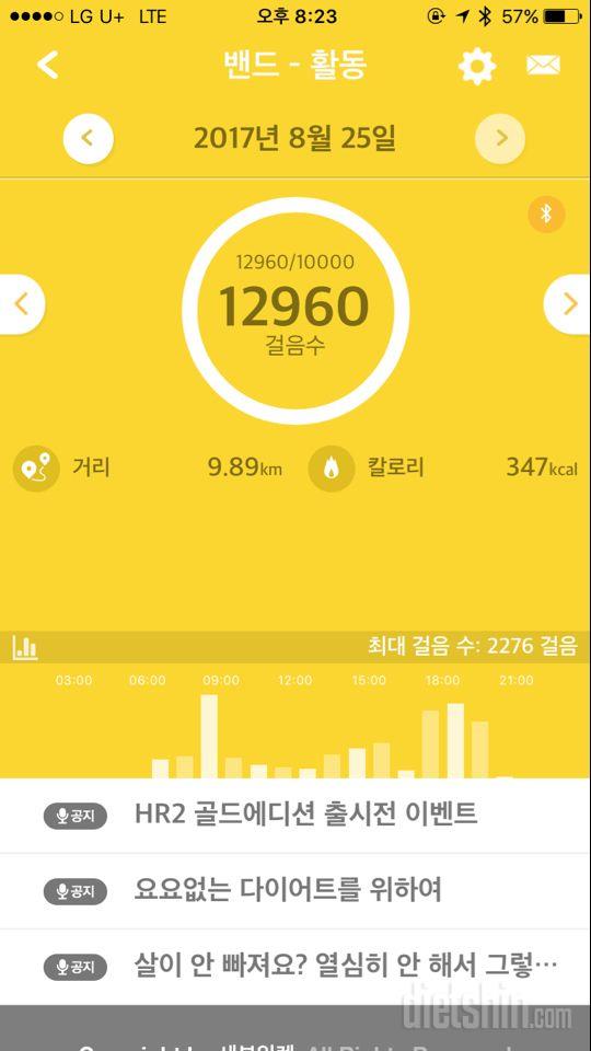 30일 만보 걷기 216일차 성공!