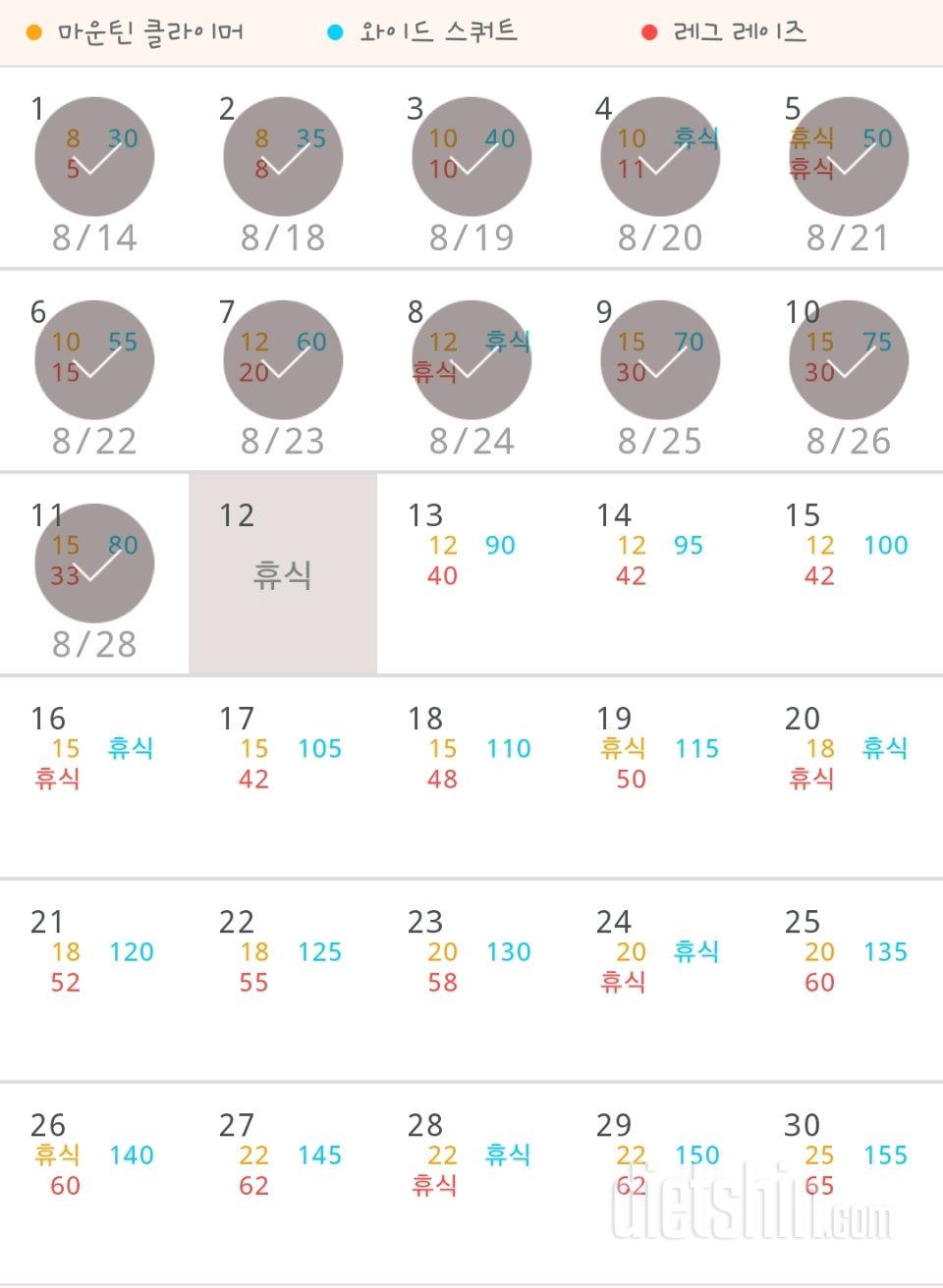 30일 체지방 줄이기 11일차 성공!