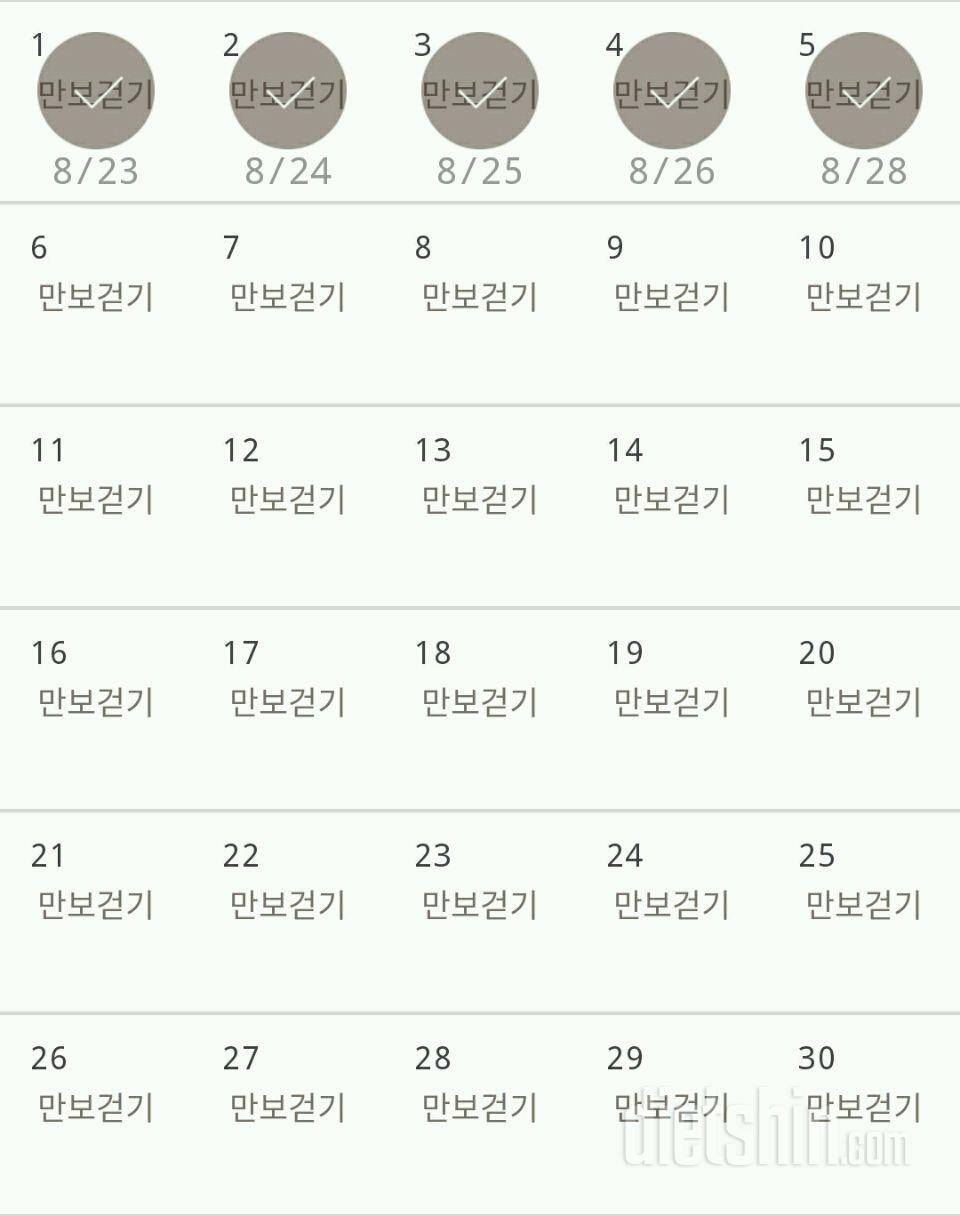 30일 만보 걷기 5일차 성공!