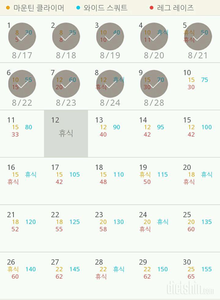 30일 체지방 줄이기 9일차 성공!