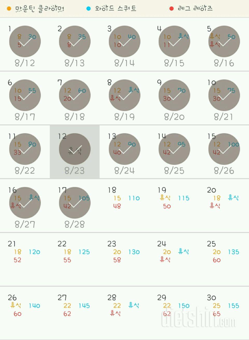 30일 체지방 줄이기 17일차 성공!