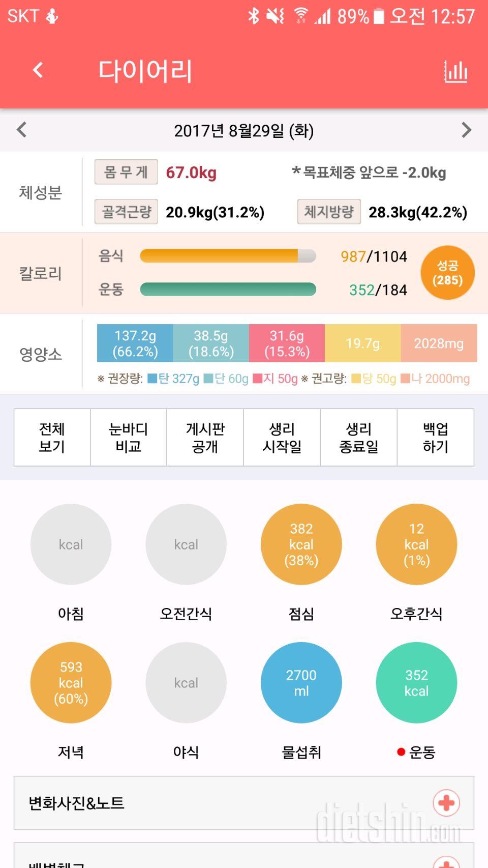 30일 당줄이기 5일차 성공!