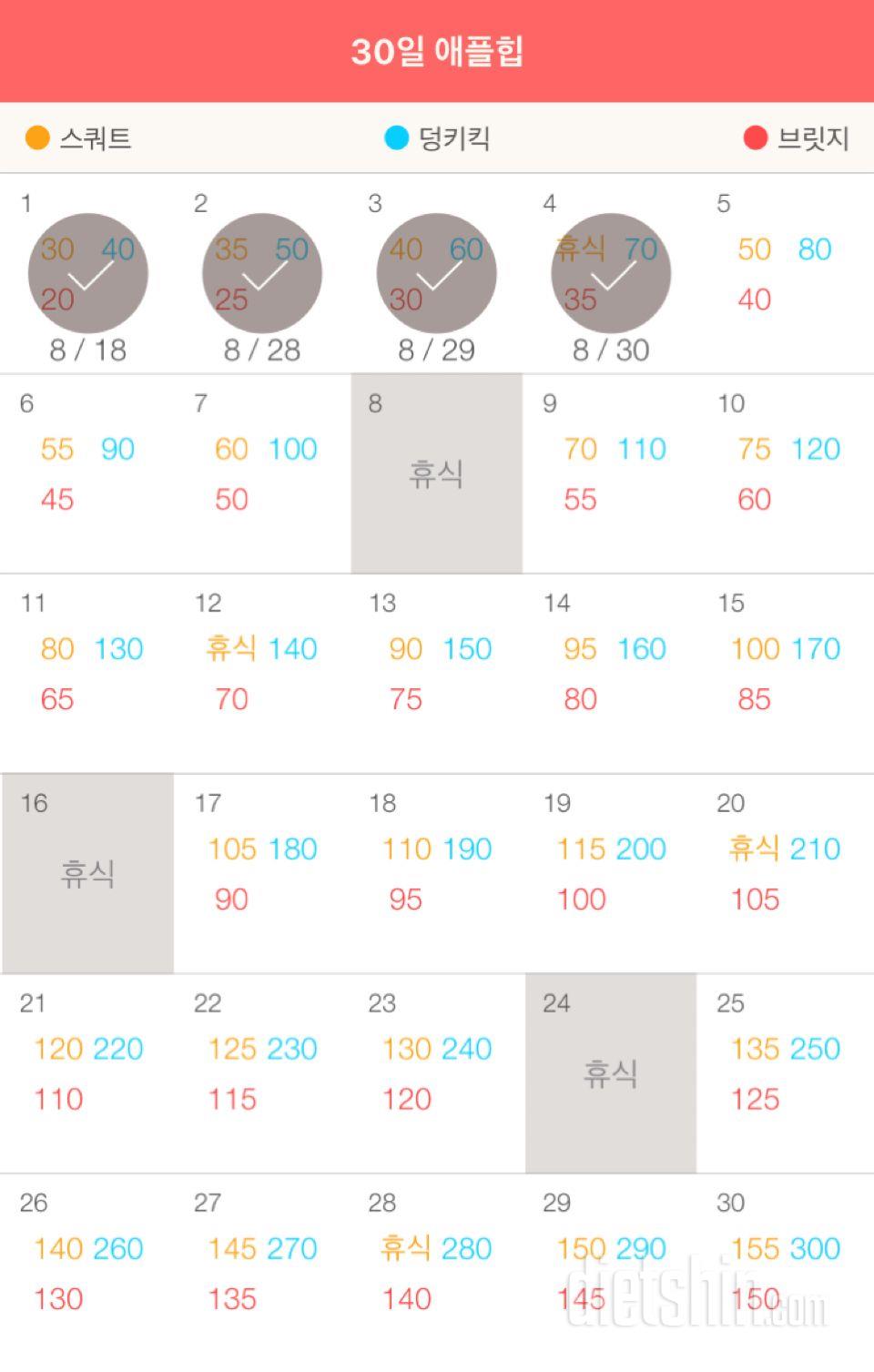 30일 애플힙 64일차 성공!