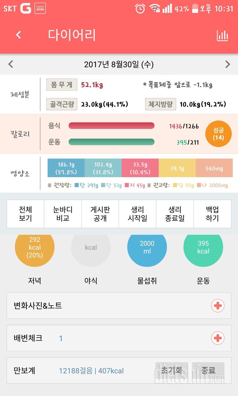 30일 만보 걷기 21일차 성공!