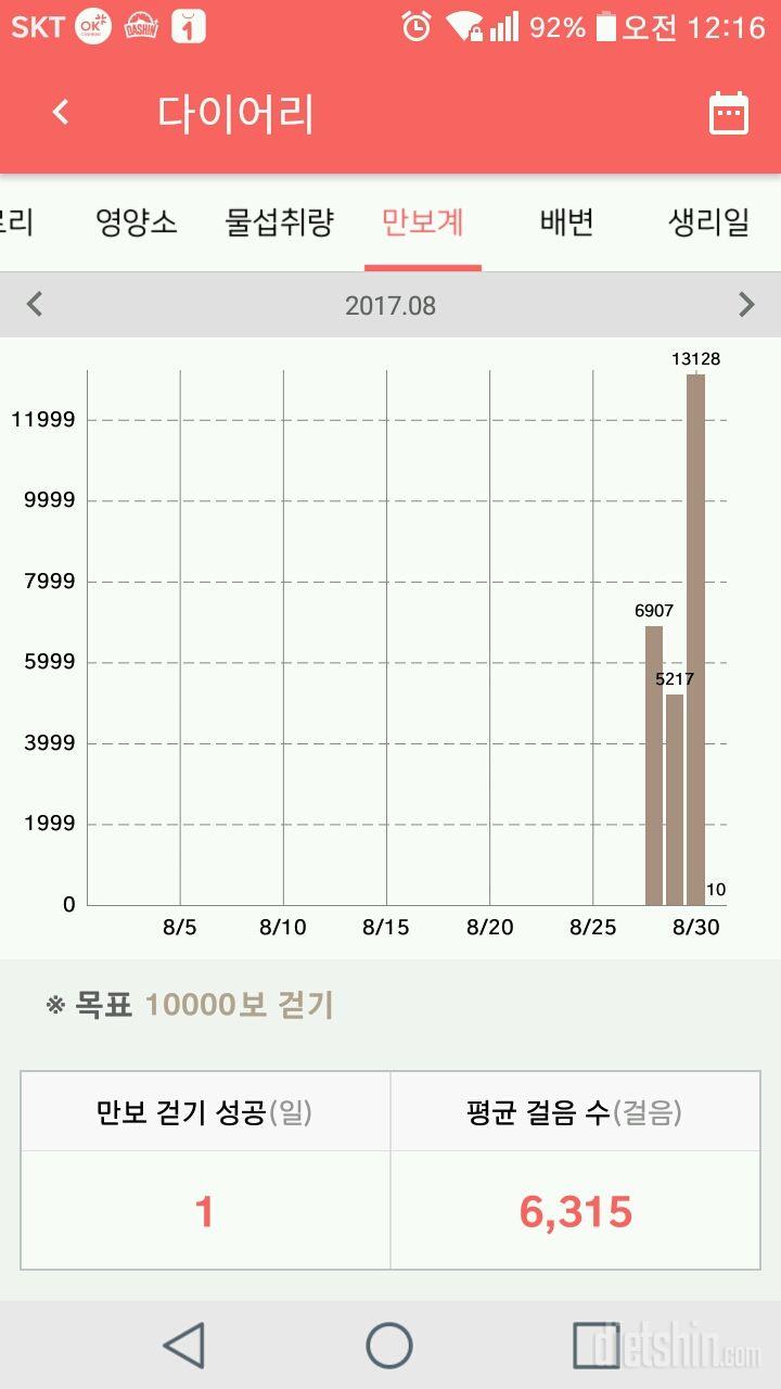 30일 만보 걷기 1일차 성공!