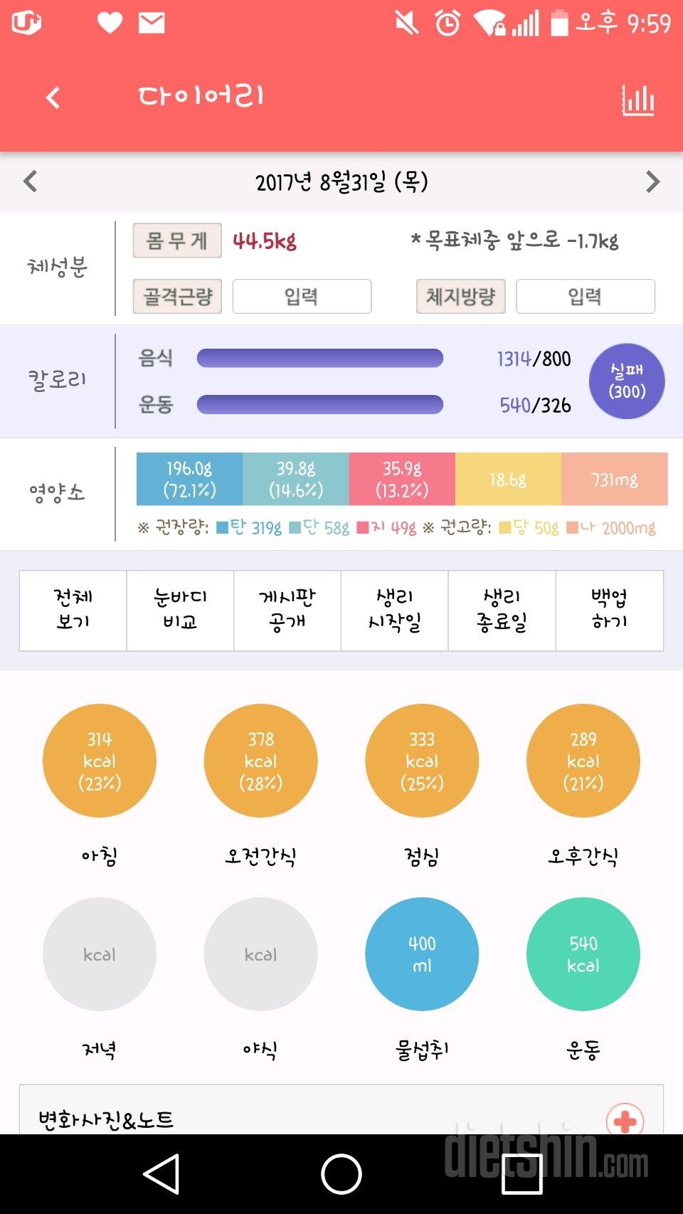 30일 야식끊기 7일차 성공!