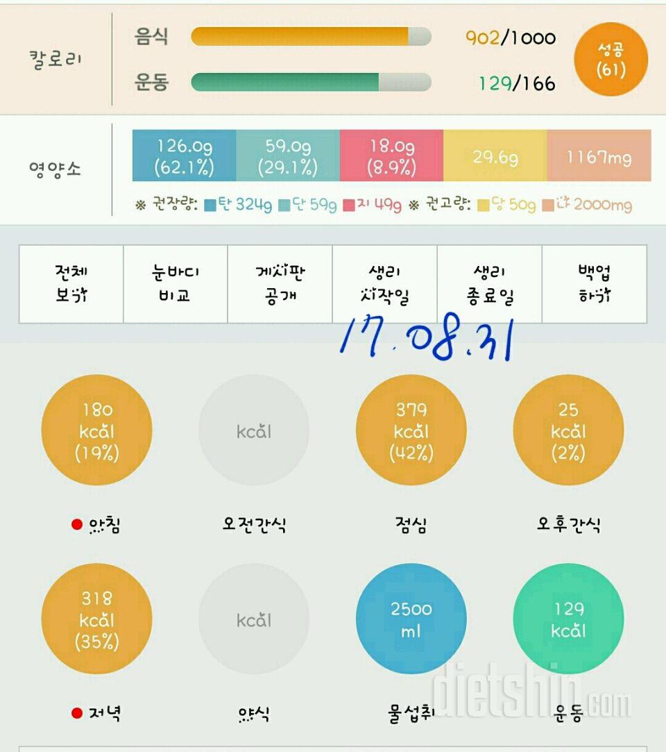 30일 1,000kcal 식단 81일차 성공!