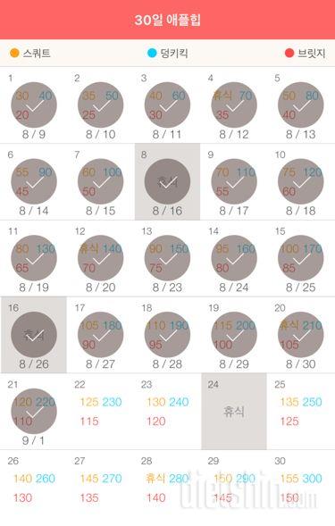 30일 애플힙 21일차 성공!