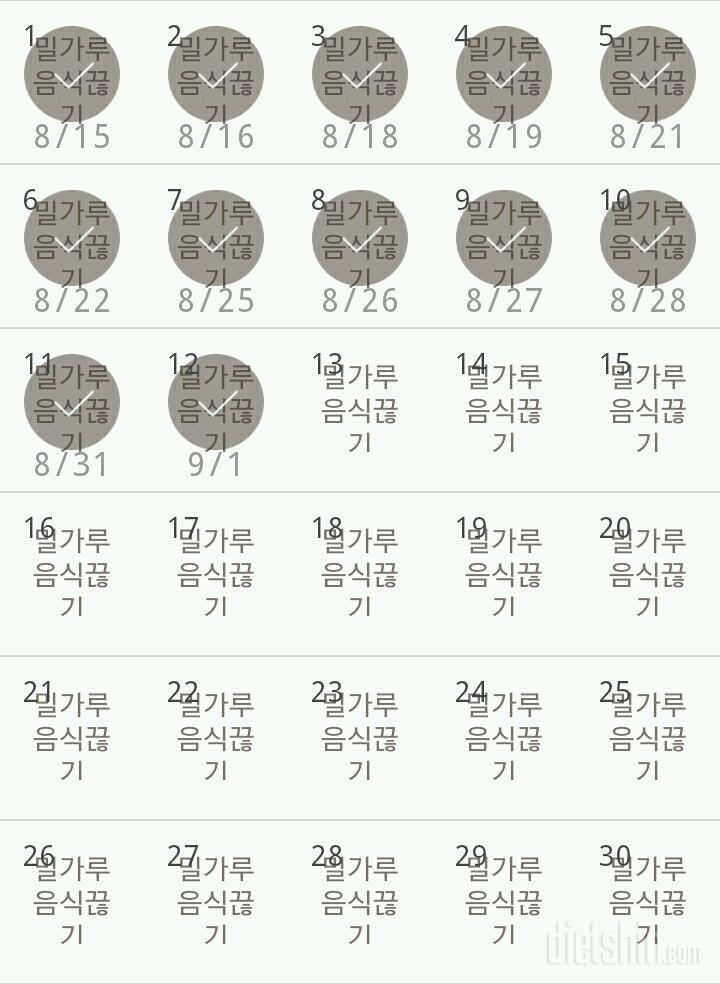 30일 밀가루 끊기 102일차 성공!