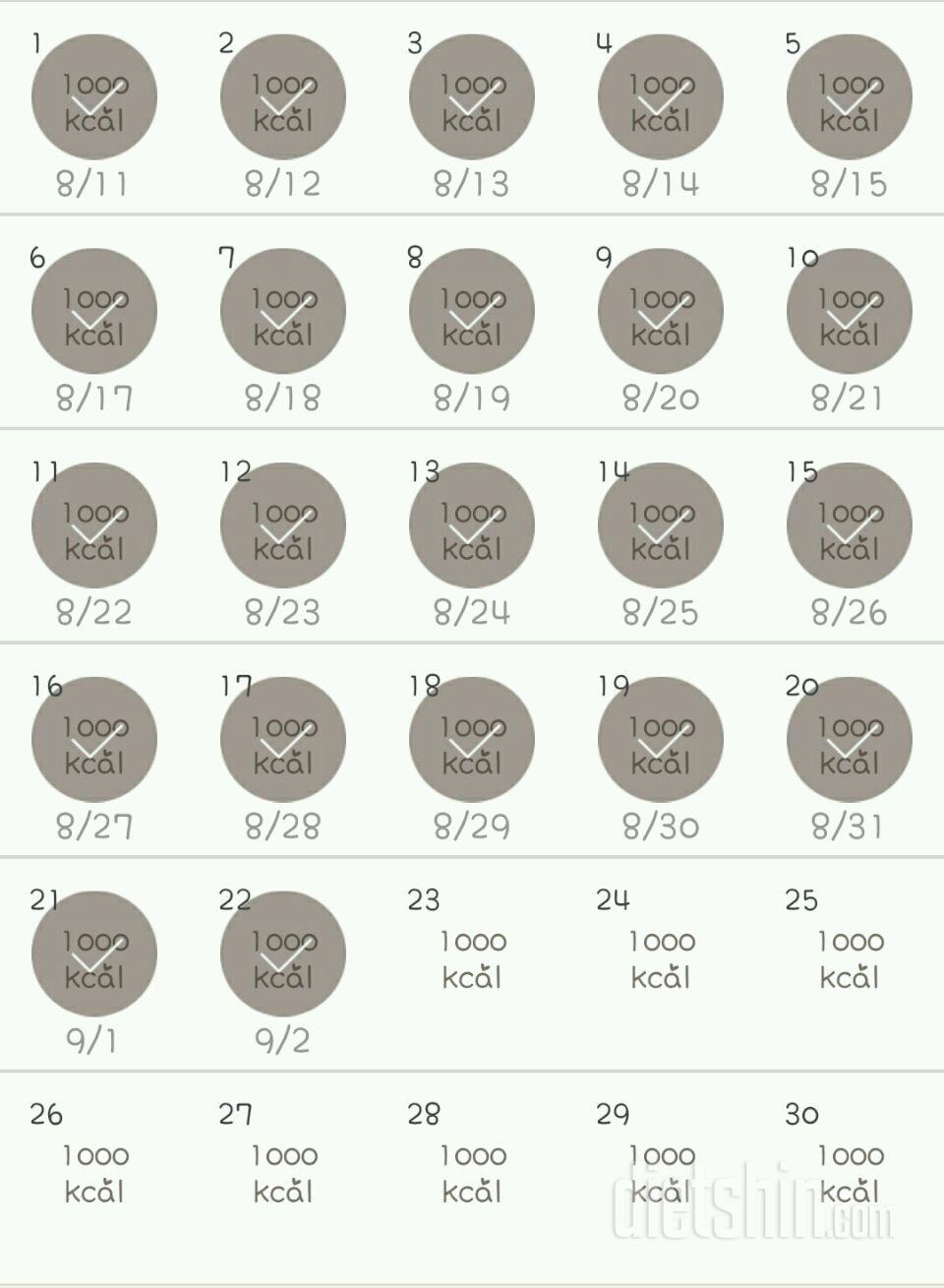 30일 1,000kcal 식단 82일차 성공!