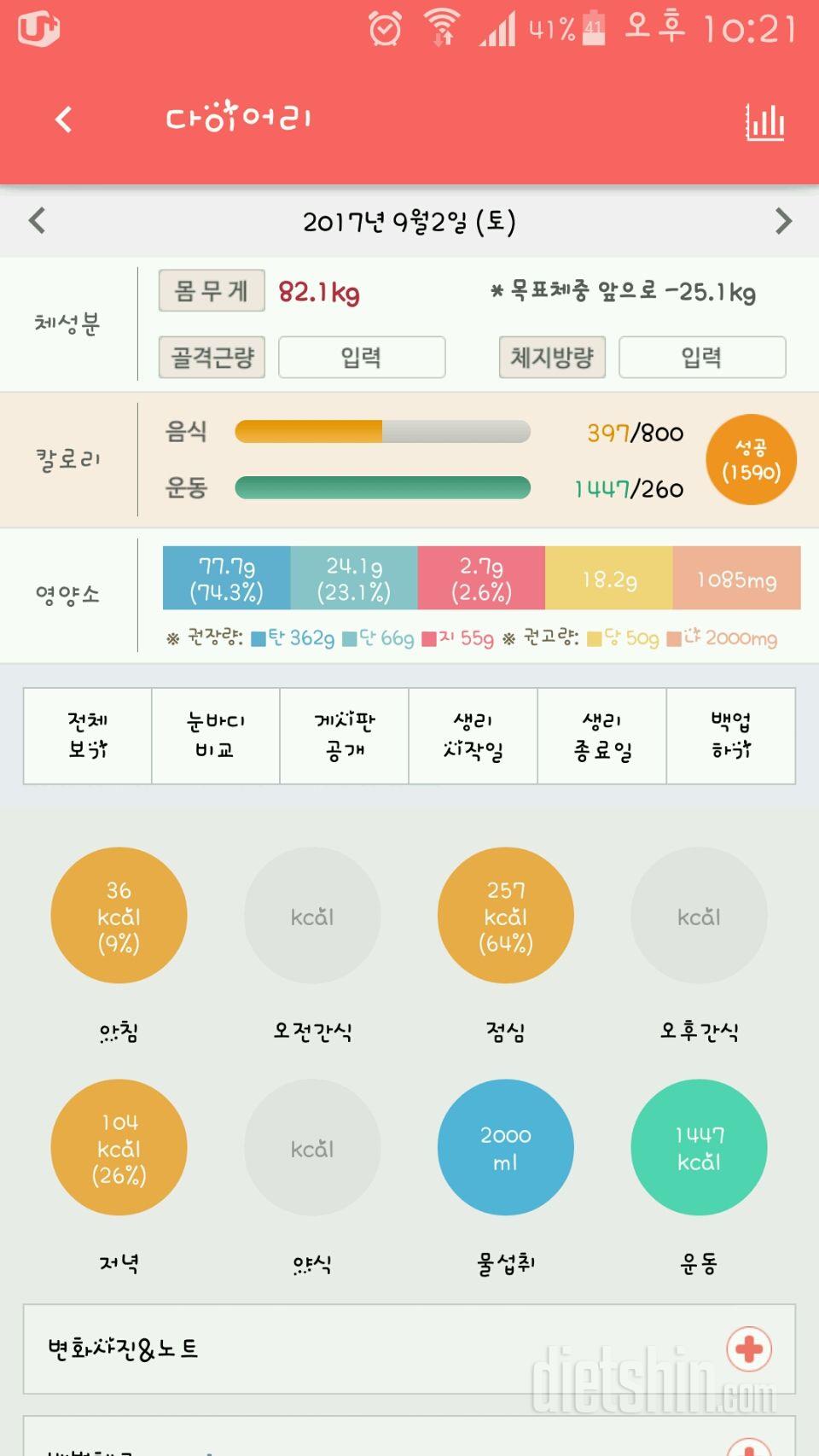 30일 야식끊기 34일차 성공!